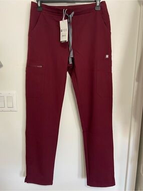 Figs Womens Burgundy Yola Skinny Pants